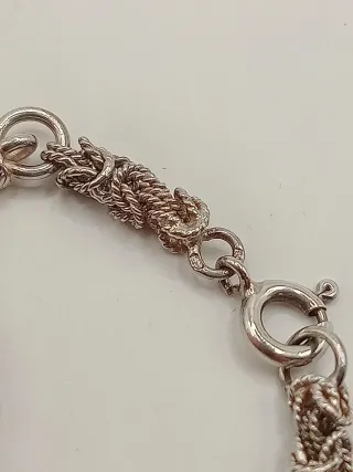 Bracciale unisex argento stile Raspini bizantina