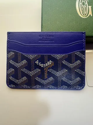 Portacarte Goyard blu nuovo con cartellino