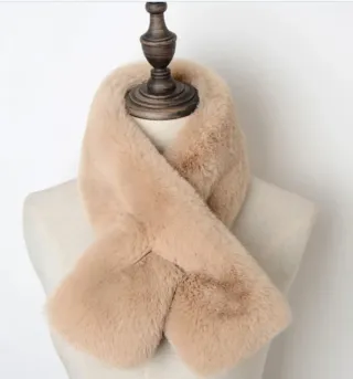 Bufanda de cuello de pelo sintético