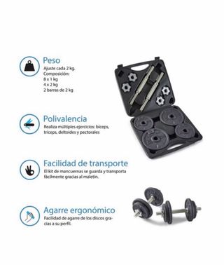 Kit Mancuernas Ajustables