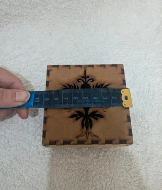 Cajita joyero pirograbada nueva