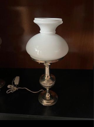 Lámpara de mesa baño plata