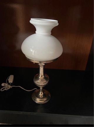 Lámpara de mesa baño plata