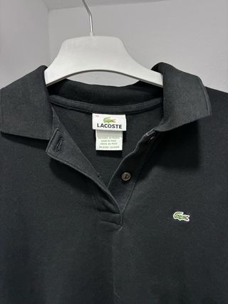 Polo Lacoste Negro Talla 36
