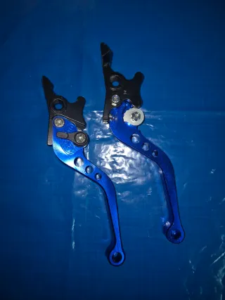 Manetas de aluminio azul para moto