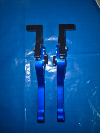 Manetas de aluminio azul para moto