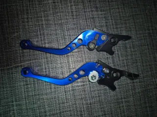 Manetas de aluminio azul para moto