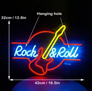 Lampada Neon Led "Rock & Roll"