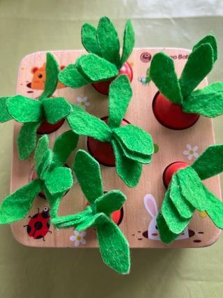 Juego motricidad fina Zanahorias