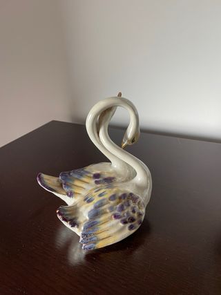 Decoração Cisnes Porcelana