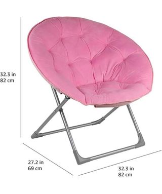 Silla Plegable Rosa Piel Sintética
