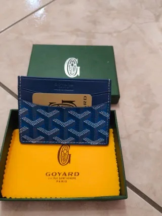 Portacarte Goyard Blu