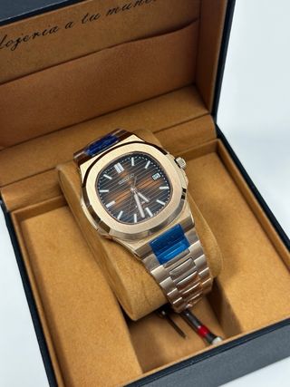 Seiko Mod Nautilus Rose Gold Brown