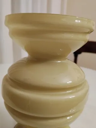 Jarrón Opalina Beige Transparente