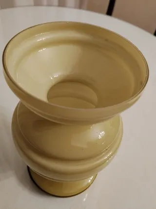 Jarrón Opalina Beige Transparente