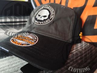 Cappellino Harley Davidson skull nero e grigio
