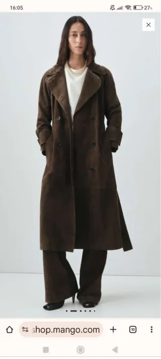 Chaqueta Mango Marrón .