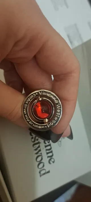 Collar Vivienne Westwood Orb Rojo mini