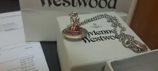Collar Vivienne Westwood Orb Rojo mini