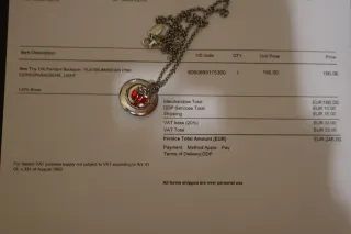 Collar Vivienne Westwood Orb Rojo mini