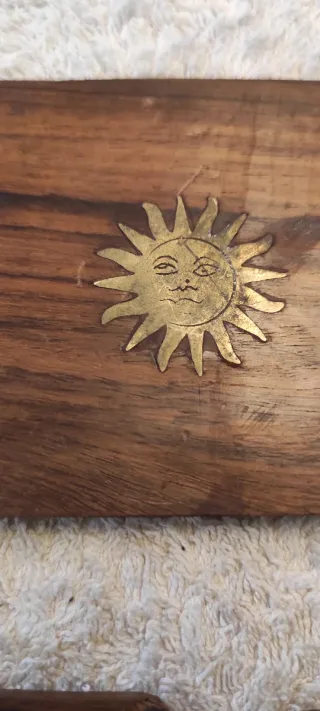 3 Piezas Madera Noble y Bronce son tres