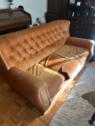 2 Poltrone Marroni in Tessuto