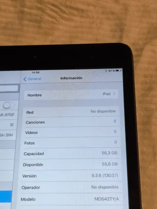 iPad Mini 1ª Generac. Gris (7,9 pulg) 64GB "A1455"