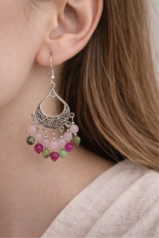 Pendientes Piedras Naturales Boho