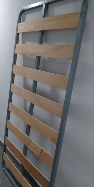 Somier 90x190 cm metálico y madera