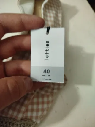 Manoletinas cuadros beige y rosa