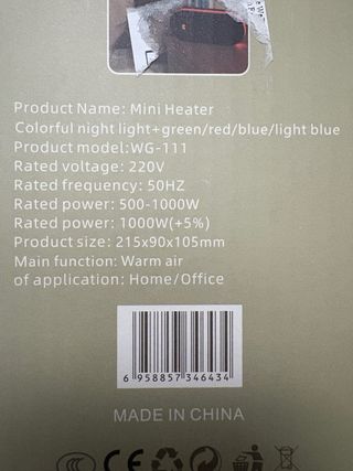 Calentador portátil