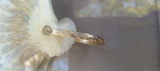 Cuadro antiguo con abanico y encaje