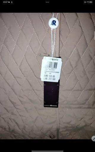 Cappotto trapuntato beige taglia unica