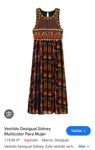 Vestido largo estampado étnico boho  T/ 38