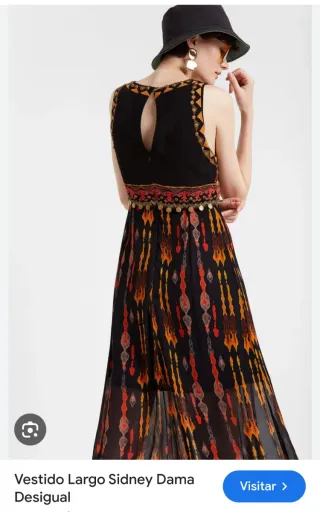 Vestido largo estampado étnico boho  T/ 38