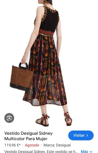 Vestido largo estampado étnico boho  T/ 38