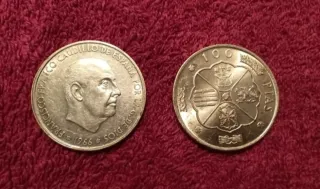 Moneda Francisco Franco 1966 Plata