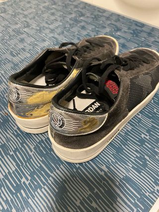 Golden Goose Stardan Sneakers Negras y Plateadas