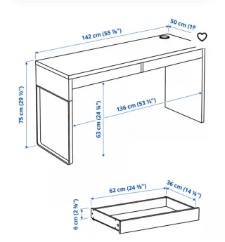 Tocador blanco con espejo y luces