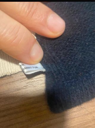 Sciarpa Blumarine in angora nera con strass