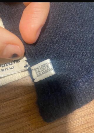 Sciarpa Blumarine in angora nera con strass