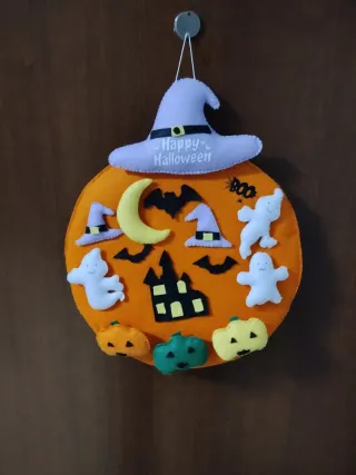 Ghirlanda Halloween Feltro Zucca Fantasmi