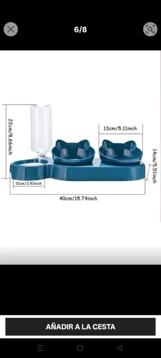 Comedero para mascotas con dispensador de agua.