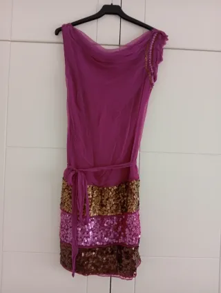 Vestido corto lentejuelas S