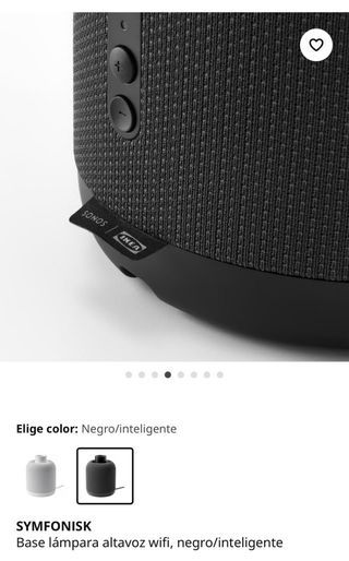 Lámpara de mesa Sonos Ikea con pantalla