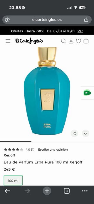 Xerjoff Erba Pura Eau de Parfum 100ml