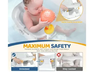 Orzbow Versátil Asiento Bañera Bebe, Estable