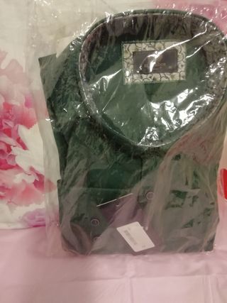 Camisa Hombre Algodón Verde Botella Talla M