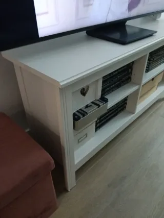 Mueble recibidor blanco madera ikea