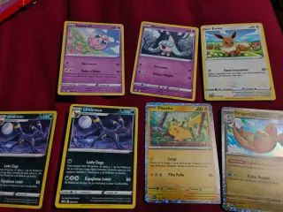 Lote Cartas Pokémon: Jigglypuff, Eevee, Umbreon